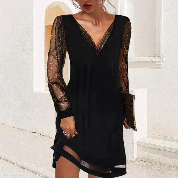 Mia | Klassisches Abendkleid mit V-Ausschnitt