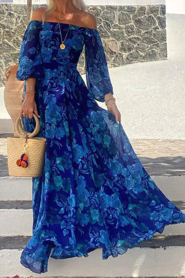 Vittoria Schulterfreies Urlaubs-Maxikleid
