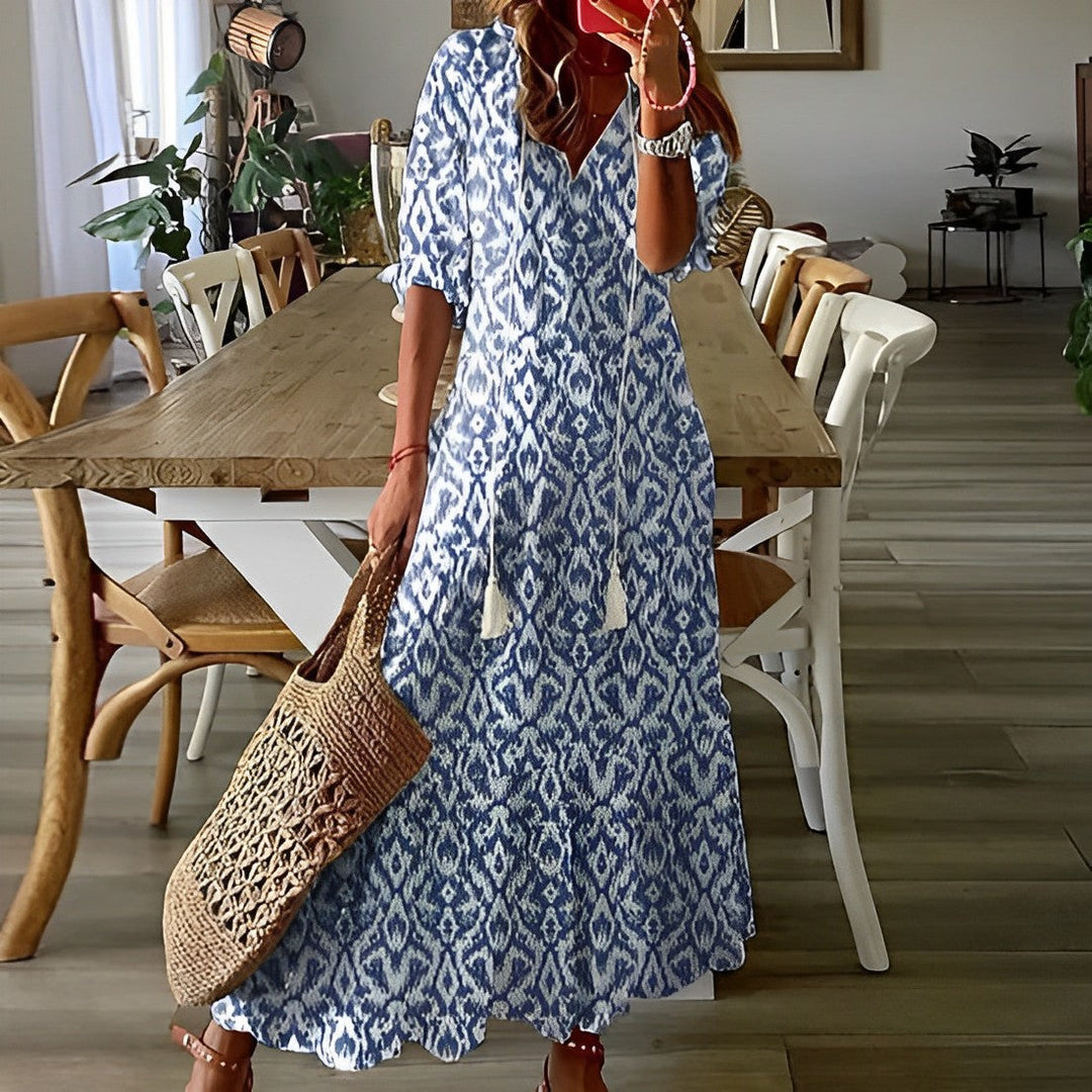 Julia | Schickes blaues Sommerkleid