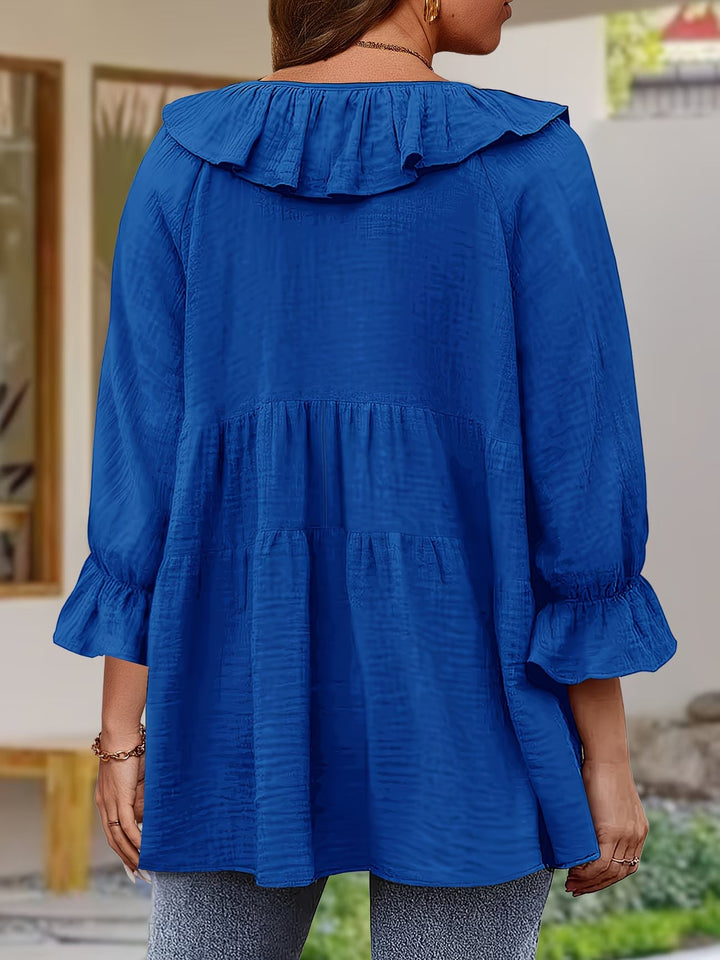 Elegante Bluse mit gerafftem Ausschnitt für Damen
