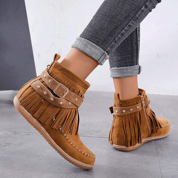 Gefütterter Damen-Stiefelette mit Plüschfutter