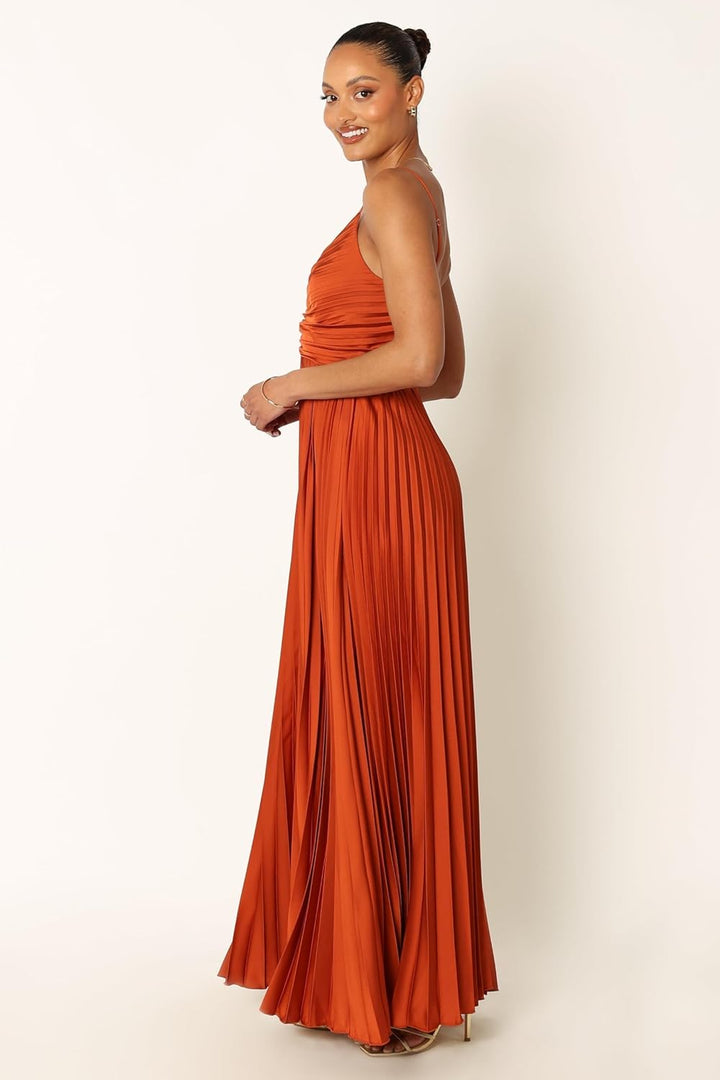 Elegantes plissiertes Midikleid für Hochzeiten und besondere Anlässe
