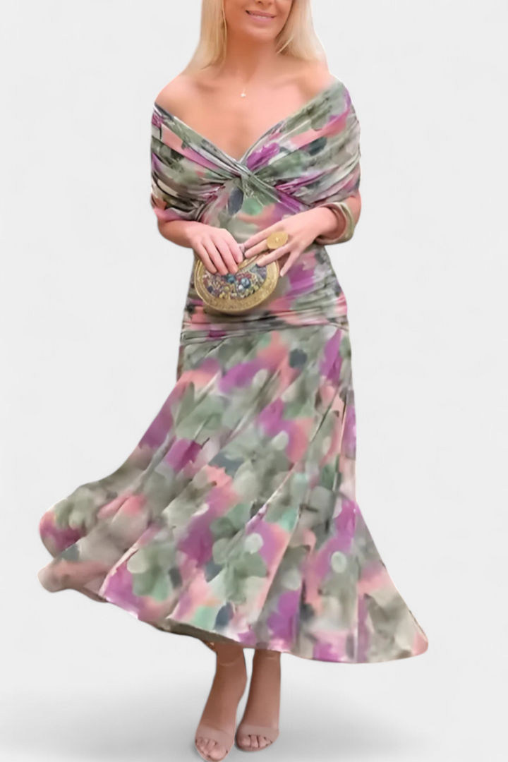 Elegantes Maxikleid mit floralem Design
