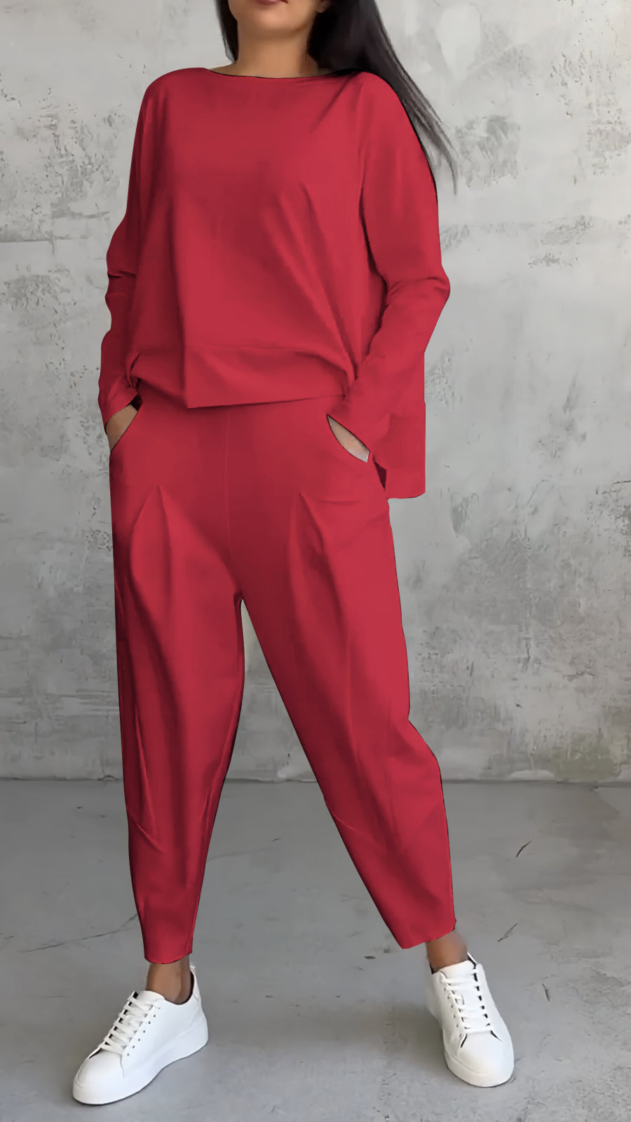 Gemütliches Strick-Zweiteiler-Loungewear-Set