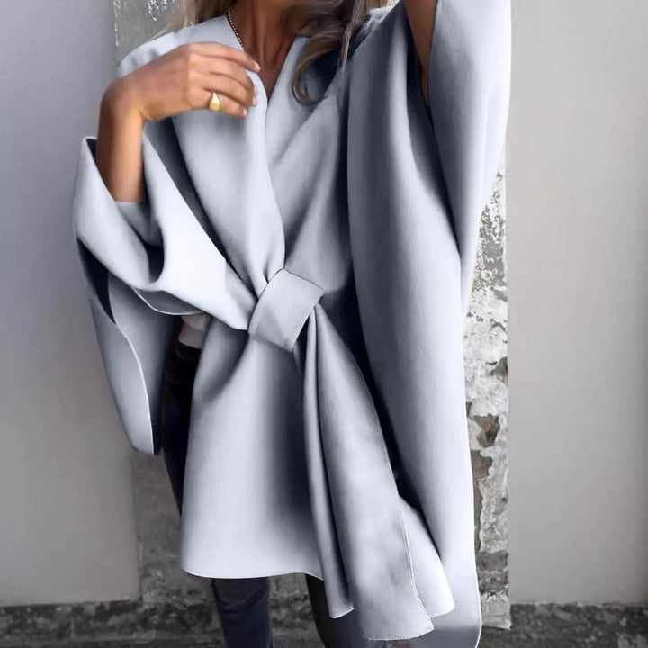 Gemütlicher Stricklanger Cardigan mit Fledermausärmeln