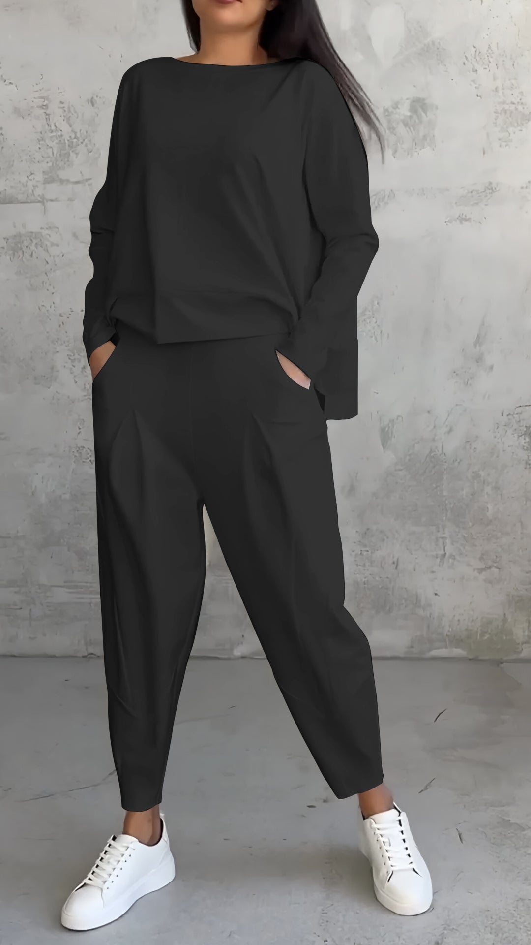 Gemütliches Strick-Zweiteiler-Loungewear-Set