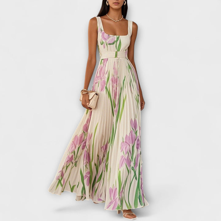 Fließendes Chiffon-Maxikleid für Damen