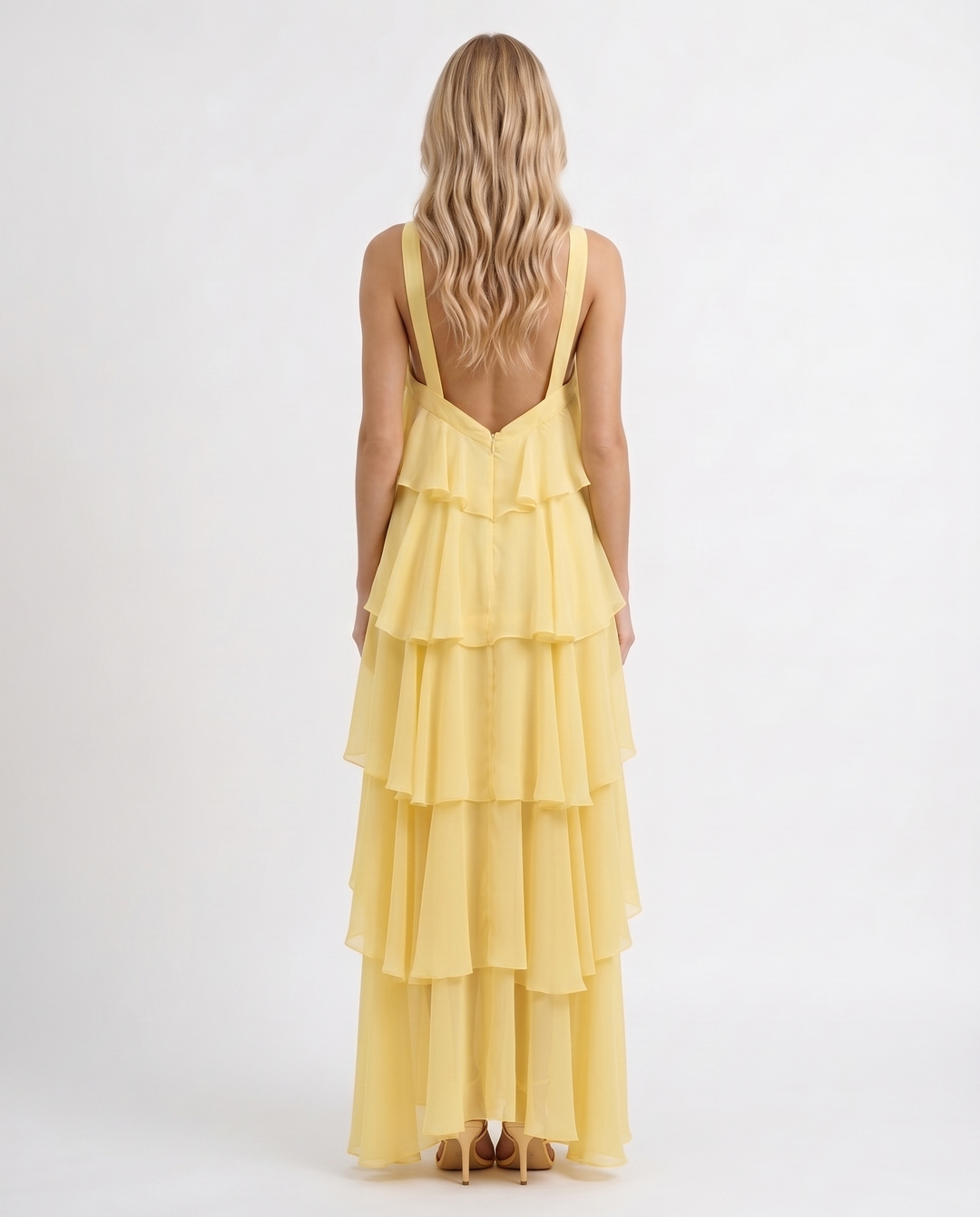 Damen ärmelloses Felicia Maxikleid mit Blumendruck