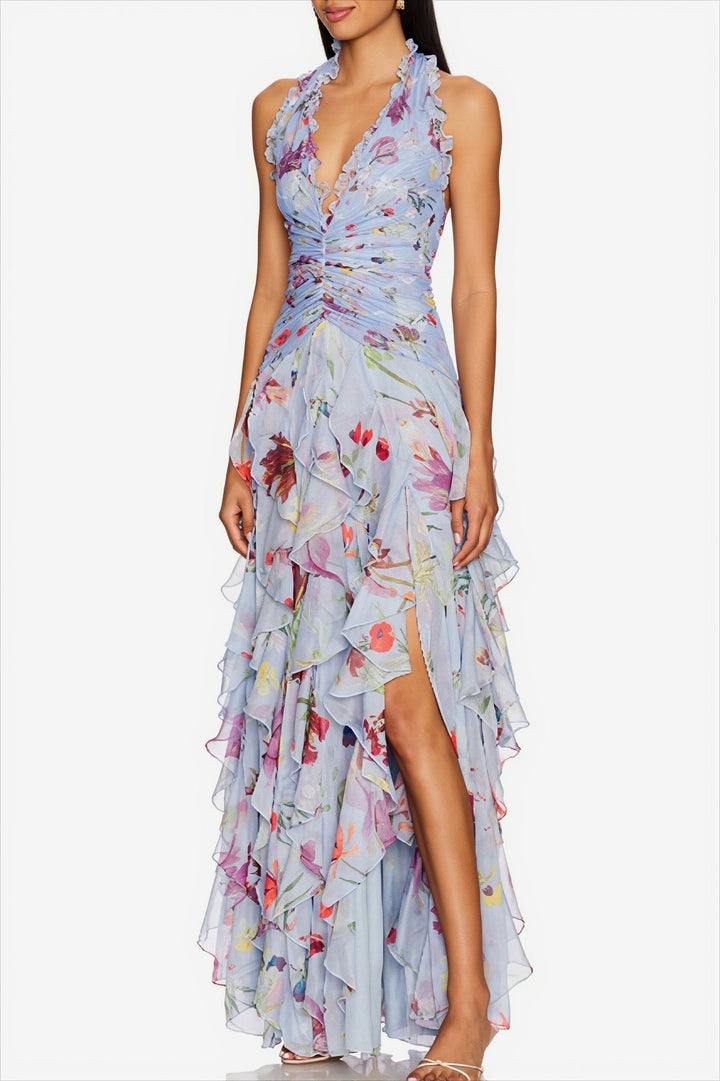 Blumenprint-Maxikleid für festliche Anlässe und elegante Outfits