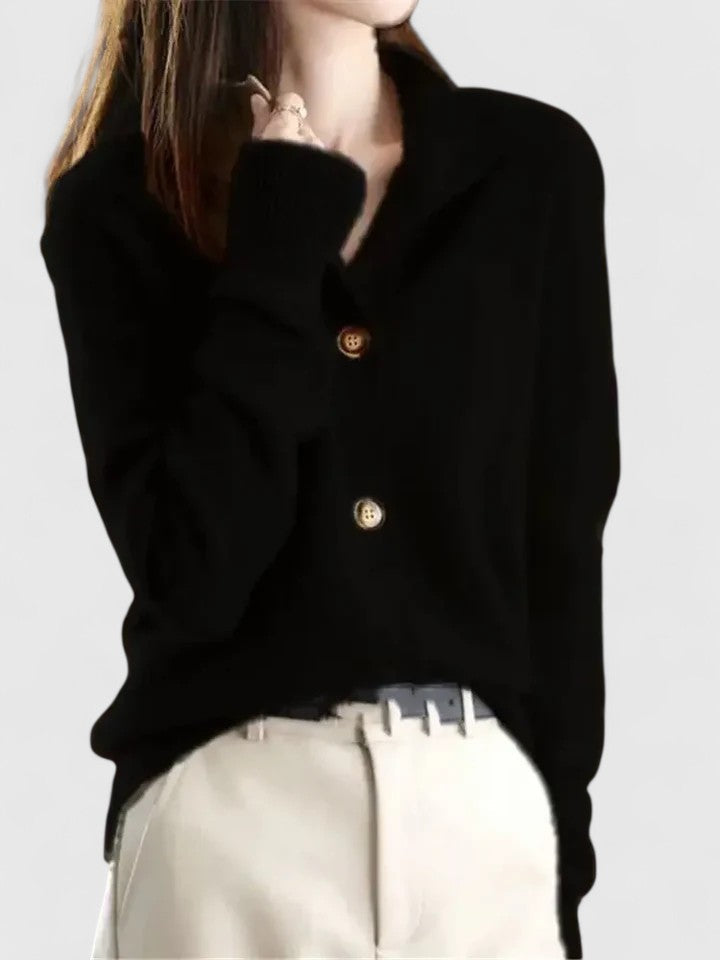 Klassische Strickjacke mit Knopfleiste