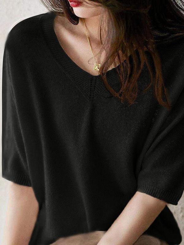 Luxuriöser weicher Kaschmir-Pullover mit V-Ausschnitt für Damen