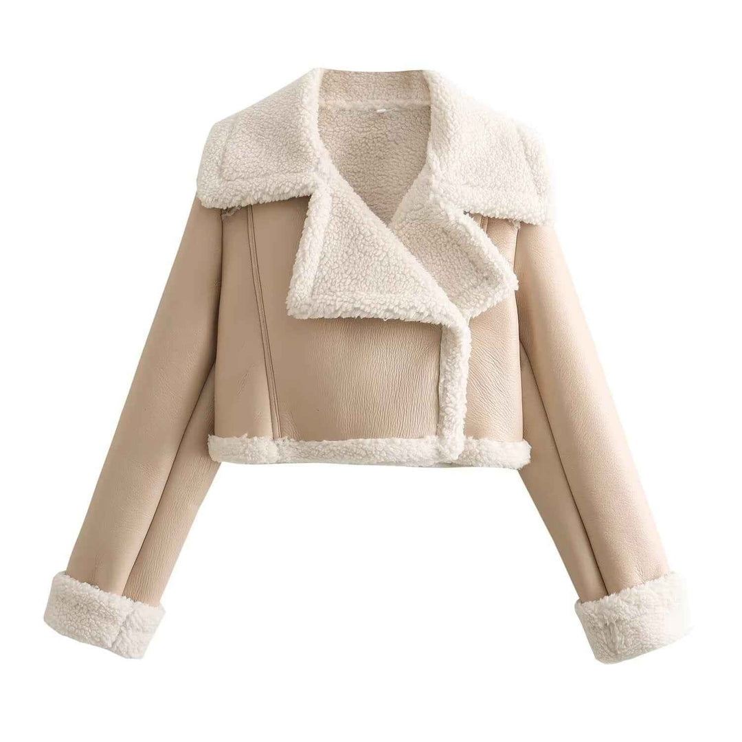 Schicke Damenkurzjacke mit warmem Teddyfutter