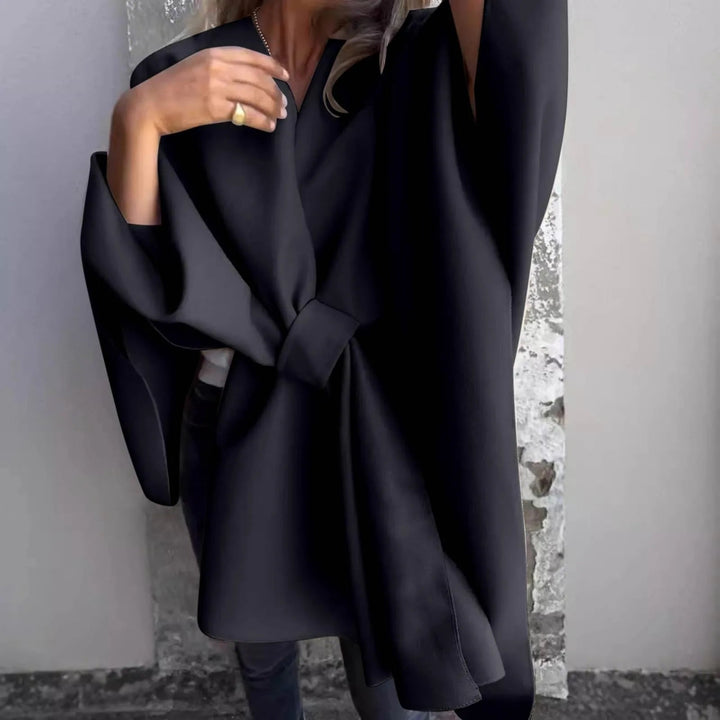 Gemütlicher Stricklanger Cardigan mit Fledermausärmeln