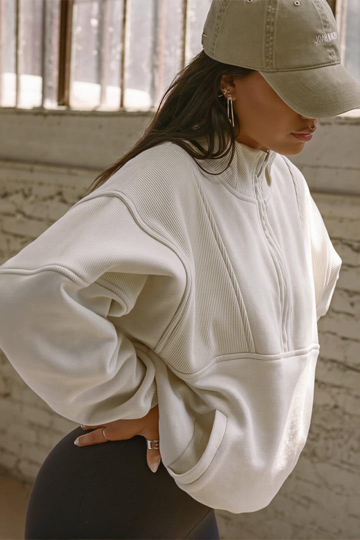 Damen-Sweatshirt in Oversize-Passform mit langem Schnitt