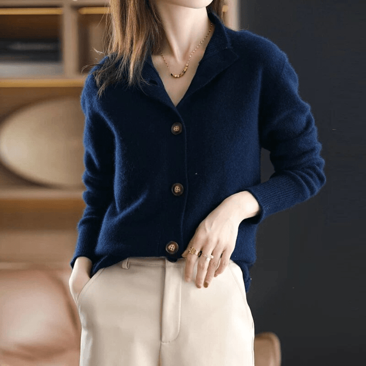 Weicher kuscheliger Kaschmir-Strick-Cardigan Pullover