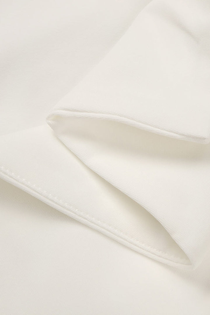 Weißes Off-Shoulder-Midikleid mit Rüschen für Damen