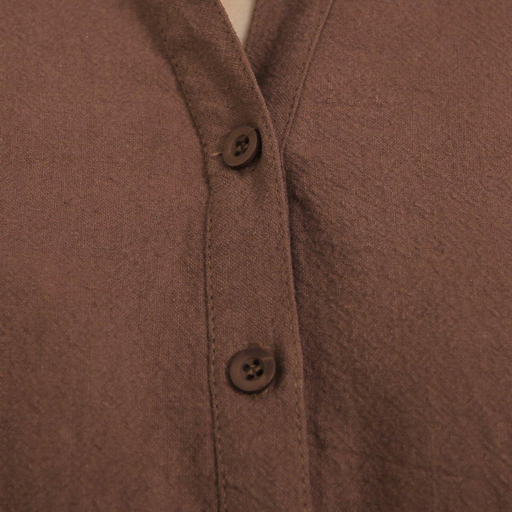 Sommerkleid aus Baumwoll-Leinen in Teefarben Grün