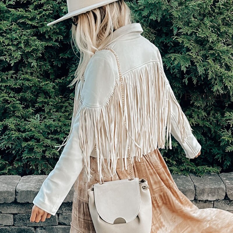 Damen-Fransenjacke mit lässiger Passform für vielseitige Outfits
