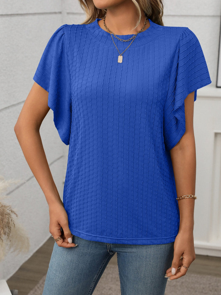 Damen T-Shirt mit Rundhalsausschnitt und Flügelärmeln
