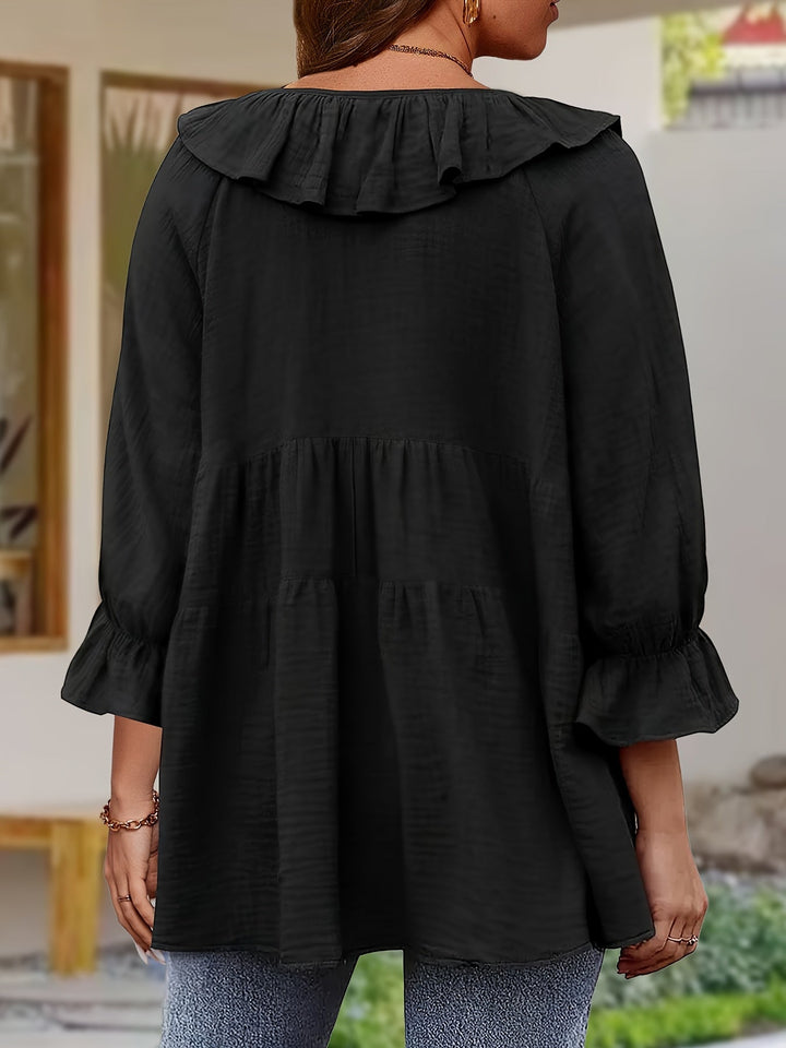 Elegante Bluse mit gerafftem Ausschnitt für Damen