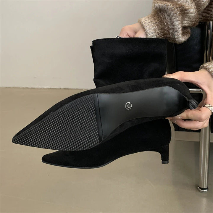Schicke Leder-Stiefeletten