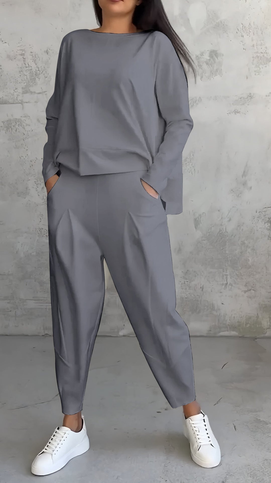 Gemütliches Strick-Zweiteiler-Loungewear-Set