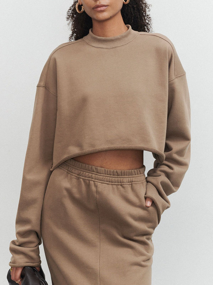 Gemütliches Kurz geschnittenes Sweatshirt für lässigen schicken Stil