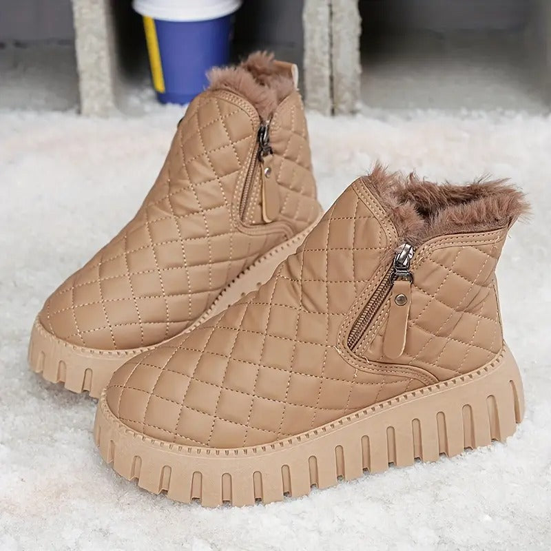 Damen-Leder-Winterstiefel mit orthopädischer Unterstützung