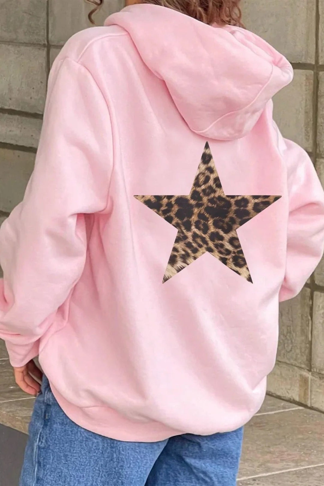 Damen Hoodie Mit Sternprint Und Lockerer Passform