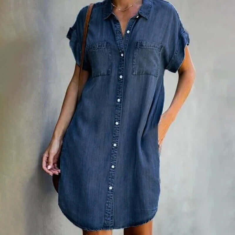 Damenkleid im Jeansstil mit elegantem Schnitt für Freizeit und Alltag