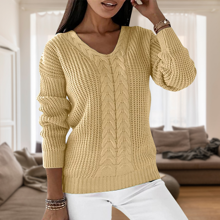 Fergie® | Modischer Strickpullover mit V-Ausschnitt