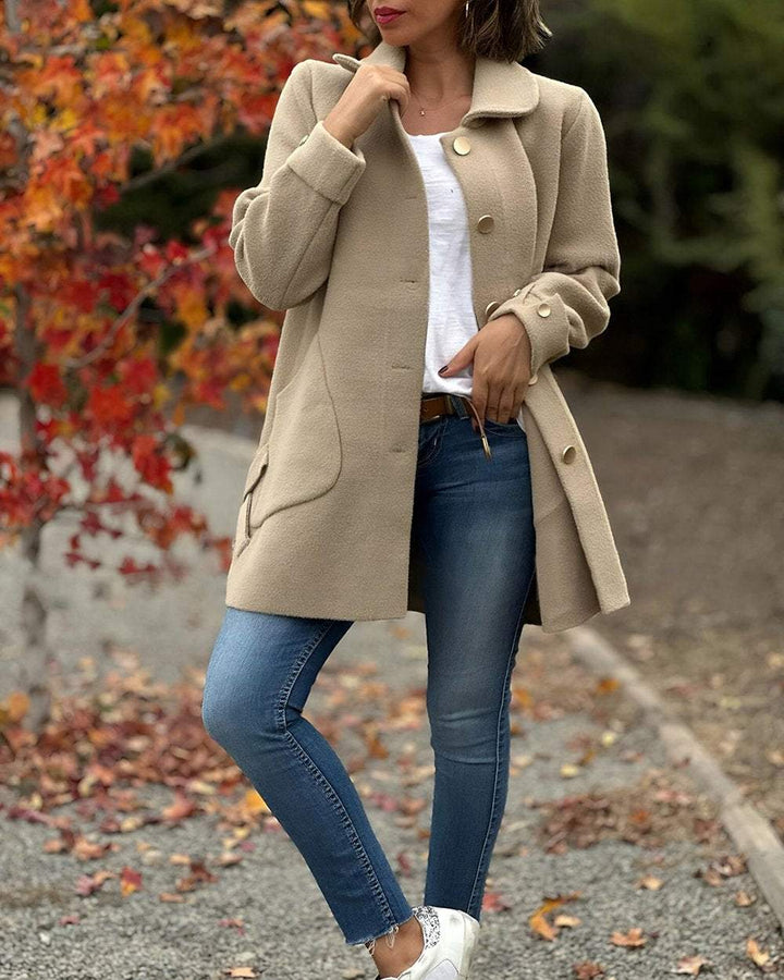 Schicke elegante Jacke mit stilvollem seitlichem Knotendetail