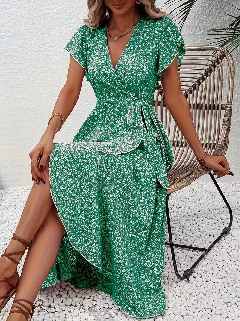 Florales Wickelkleid