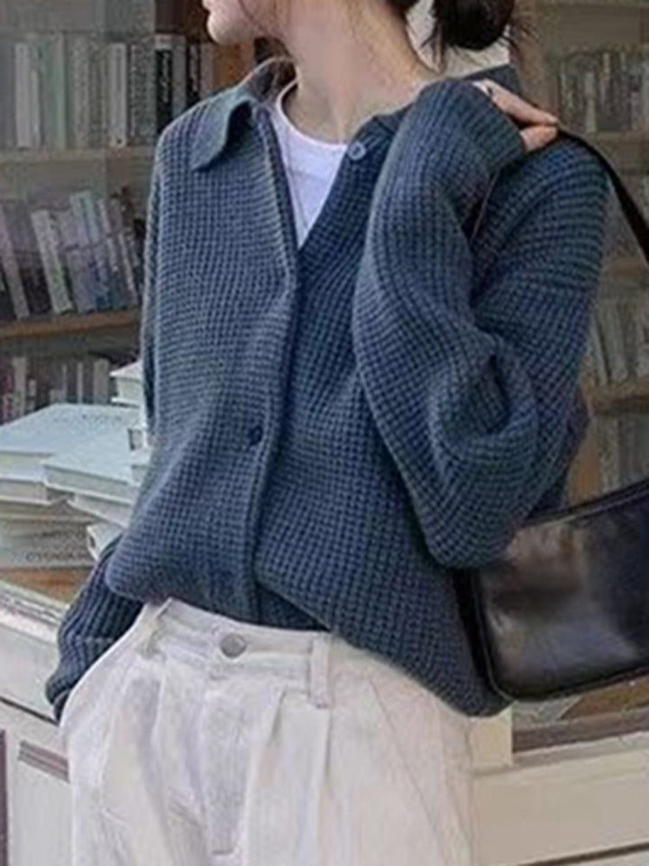 Jenna locker gestrickter Cardigan-Pullover