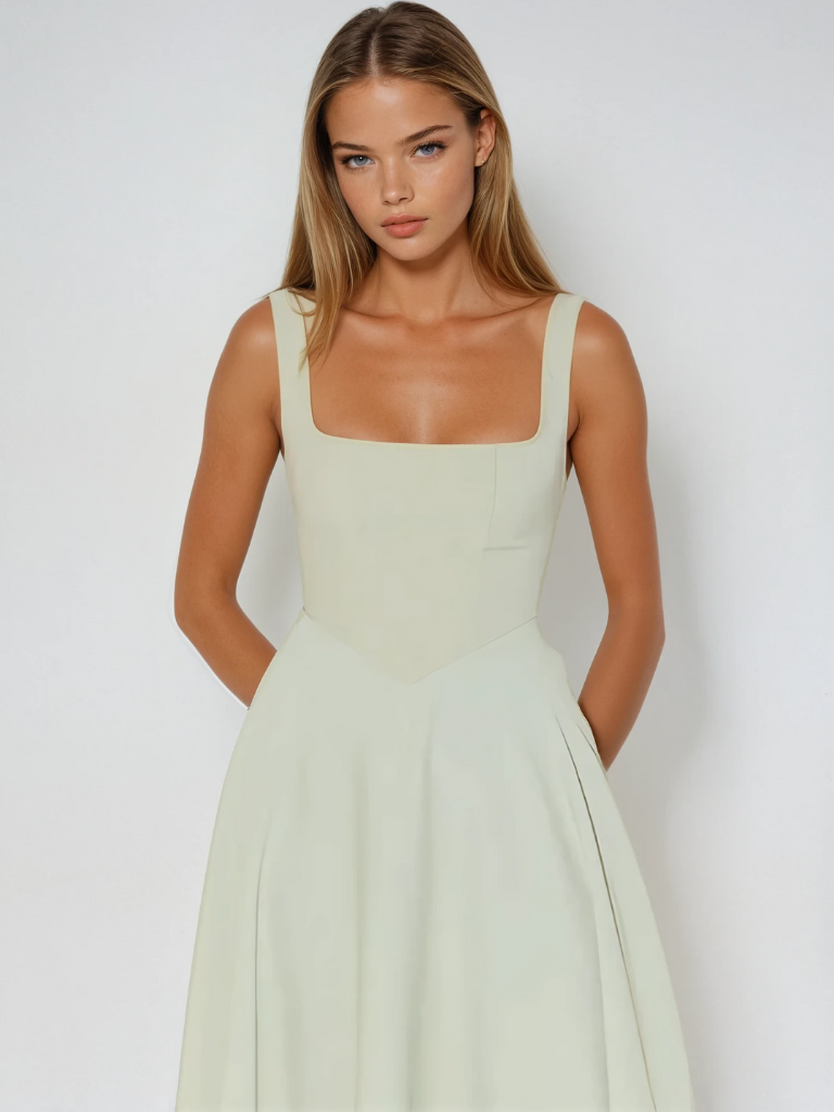 Klassisches Midi-Kleid für Damen