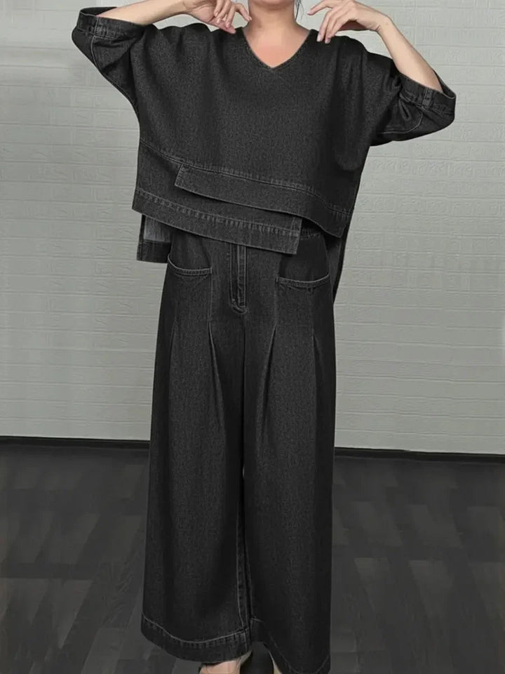 Legeres Denim-Zweiteiler-Set