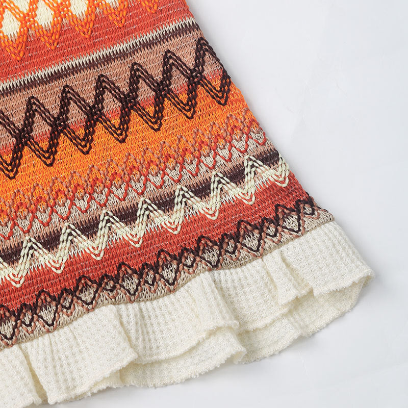 Boho gerafftes ärmelloses Minikleid mit Kordelzugdetail