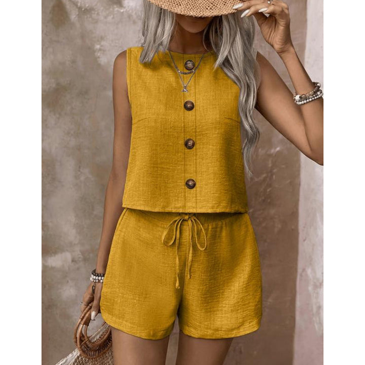 Damen Shorts Set mit lockerem Oberteil und passender Shorts