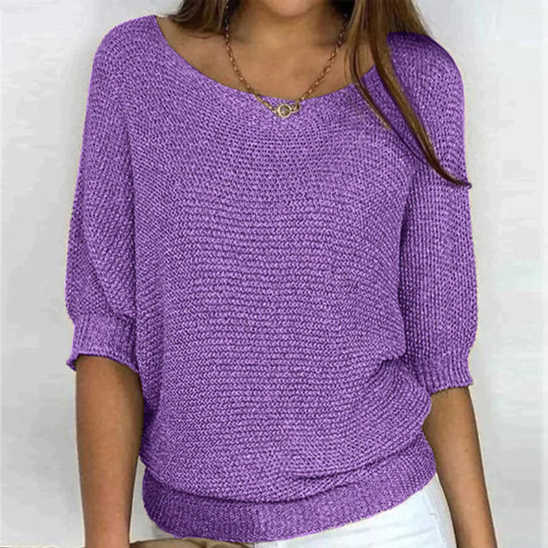 Gemütlicher schicker Strickpullover für den Alltag