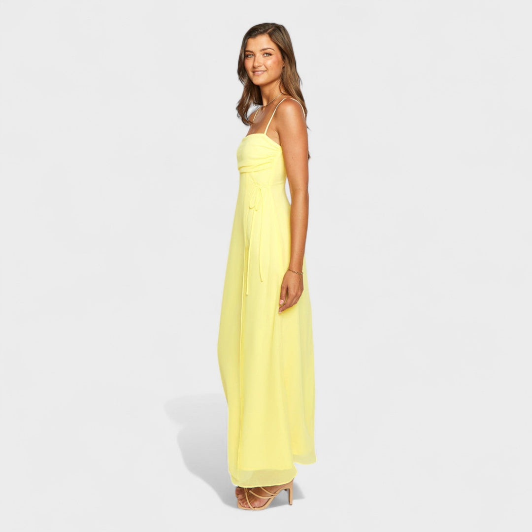 Elegantes gelbes Maxikleid für Damen