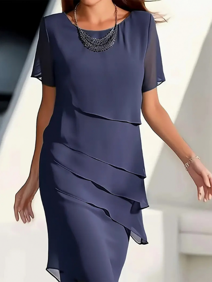 Elegantes Damen-Midikleid Klassischer Chic Abendkleidung