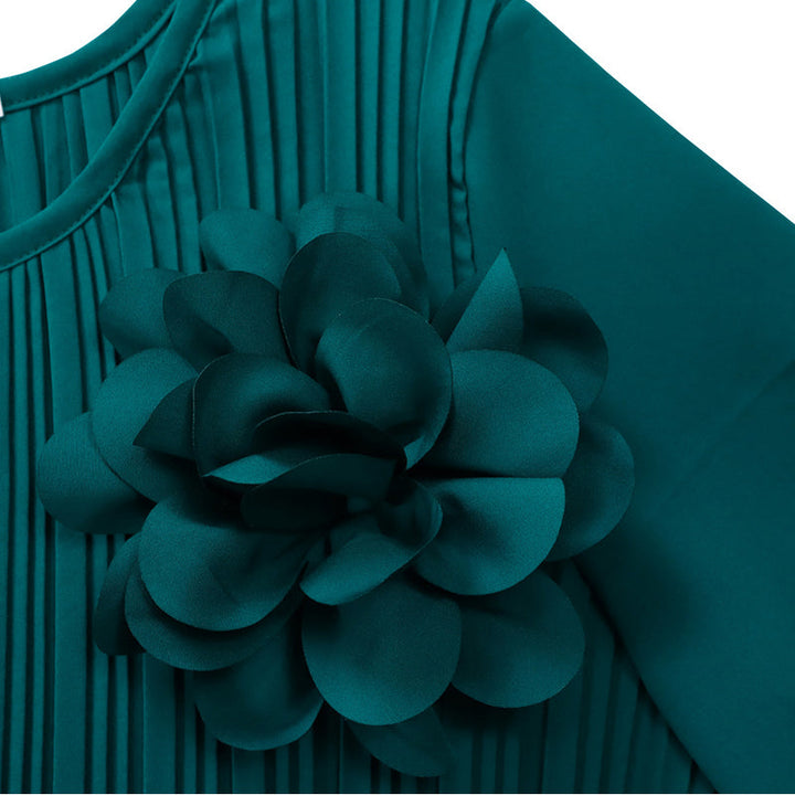 Plissiertes Midikleid mit Gürtel für Damen