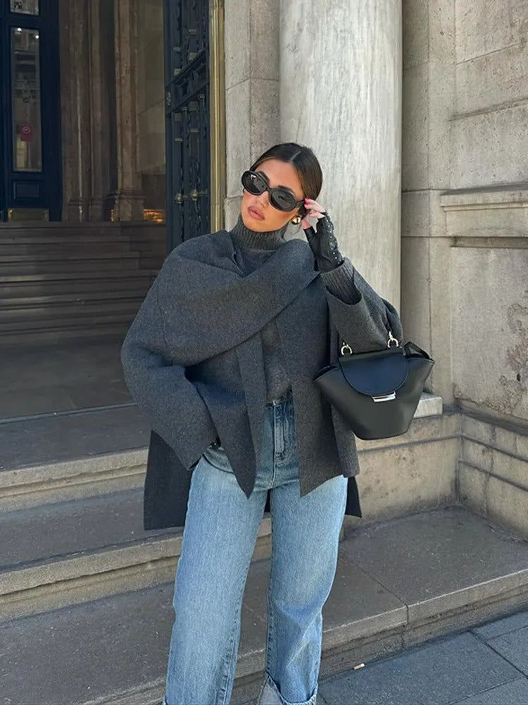 Gemütlicher geschichteter Wintermantel für Damen