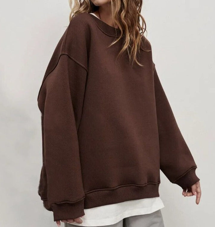 Gemütlicher Übergroßer Strickpullover für Lässiges Schichten