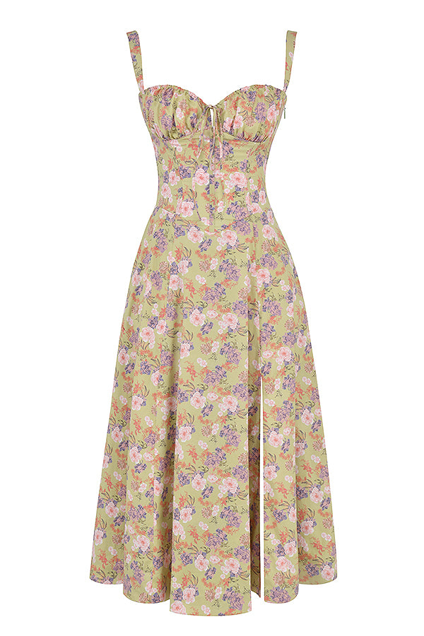 Florales Bustier-Bauchformer Bodycon-Kleid