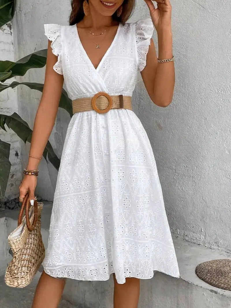Kleid mit Flatterärmeln