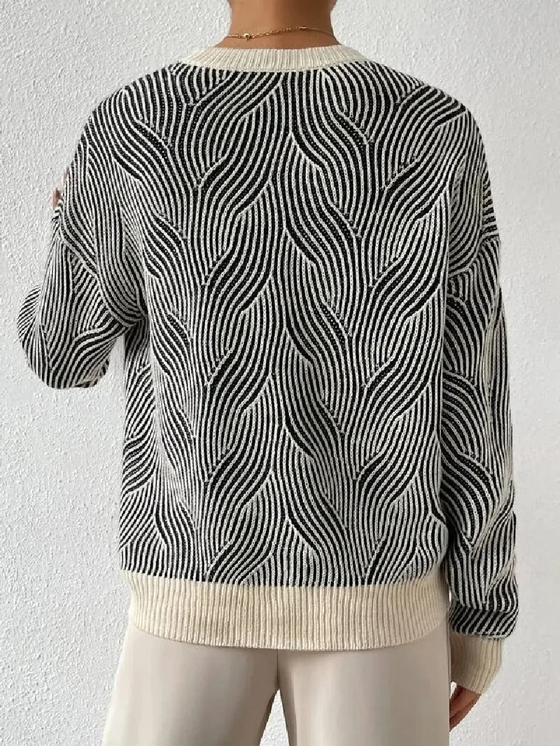 Leni® | Entspannter Pullover mit abstraktem Muster