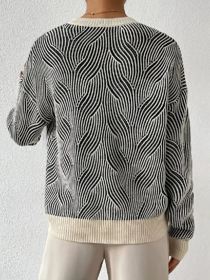 Leni® | Entspannter Pullover mit abstraktem Muster