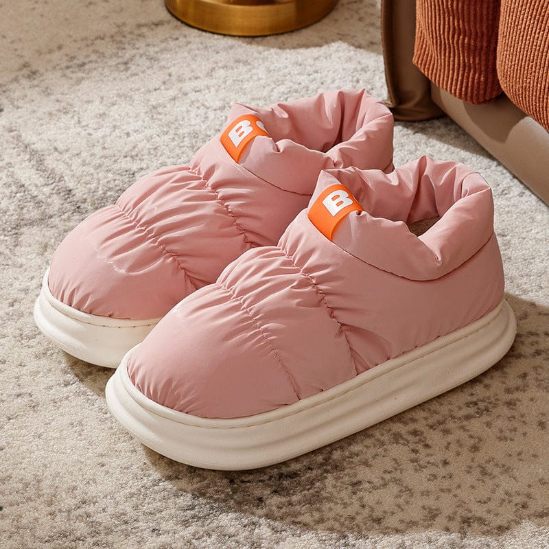 Bequeme Plüsch-Hausschuhe zum Hineinschlüpfen für Damen