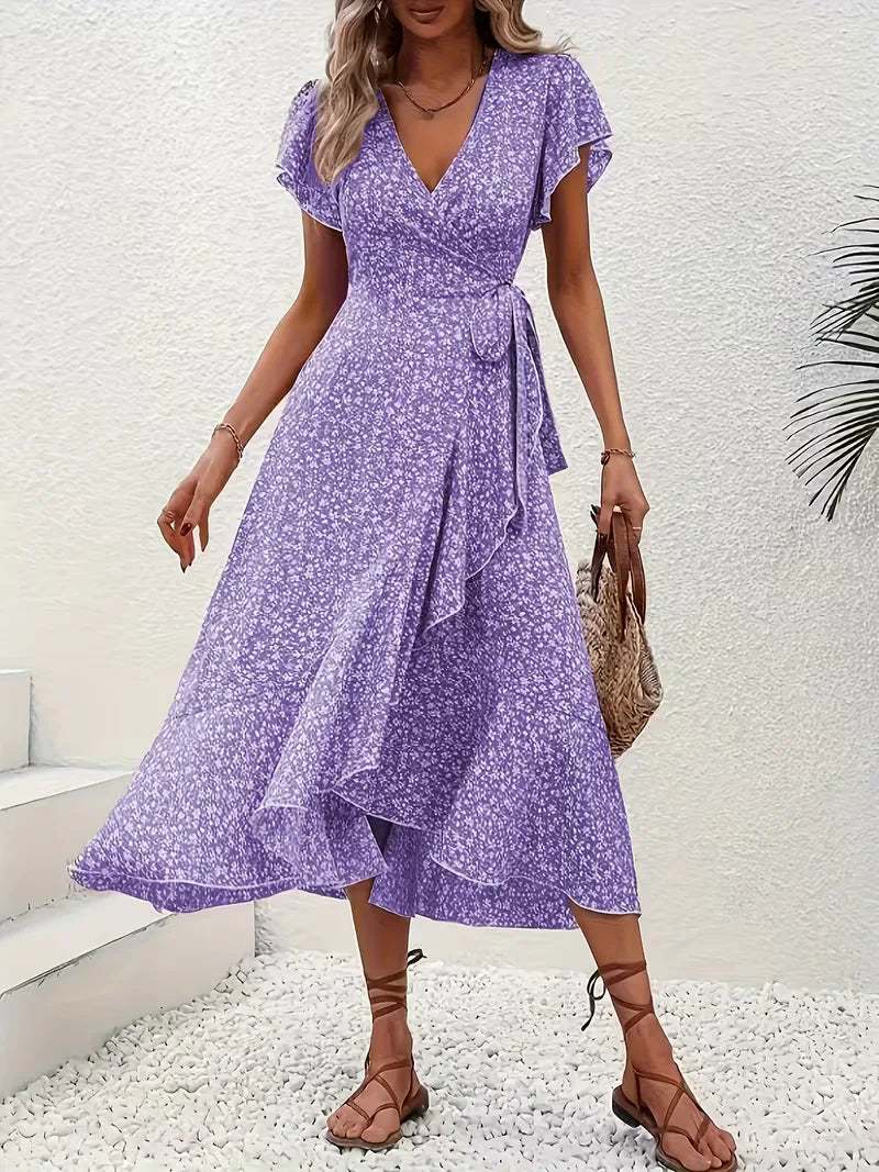 Florales Wickelkleid